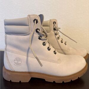 Timberland Ortholite Cream and Tan Boots